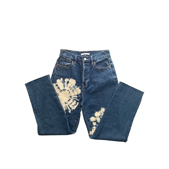 Tie Dye High Waisted Straight Leg Jeans women‎ size 28 - Picture 6 of 11